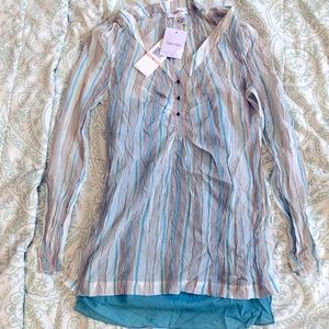 Calvin Klein lightweight silk / cotton tunic top S